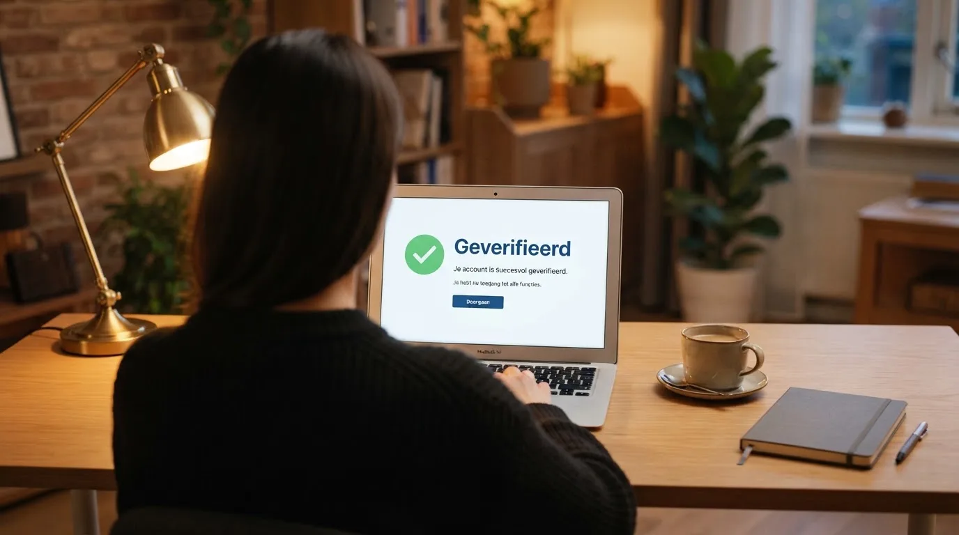 Een lege rechtszaal met houten banken in het ochtendlicht
