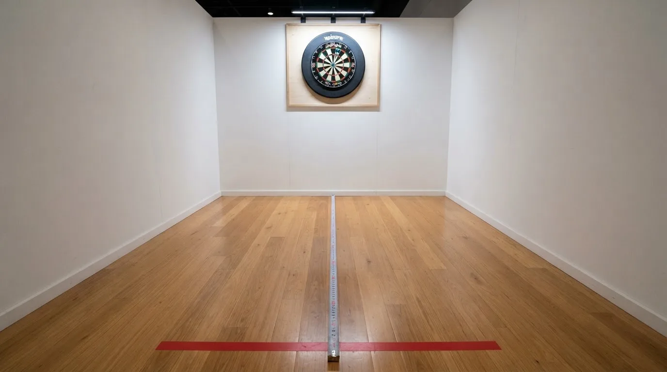 Een lege rechtszaal met houten banken in het ochtendlicht